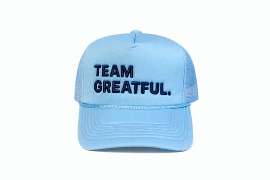 TEAM GREATFUL Trucker HAT WHITE - Embroidery
